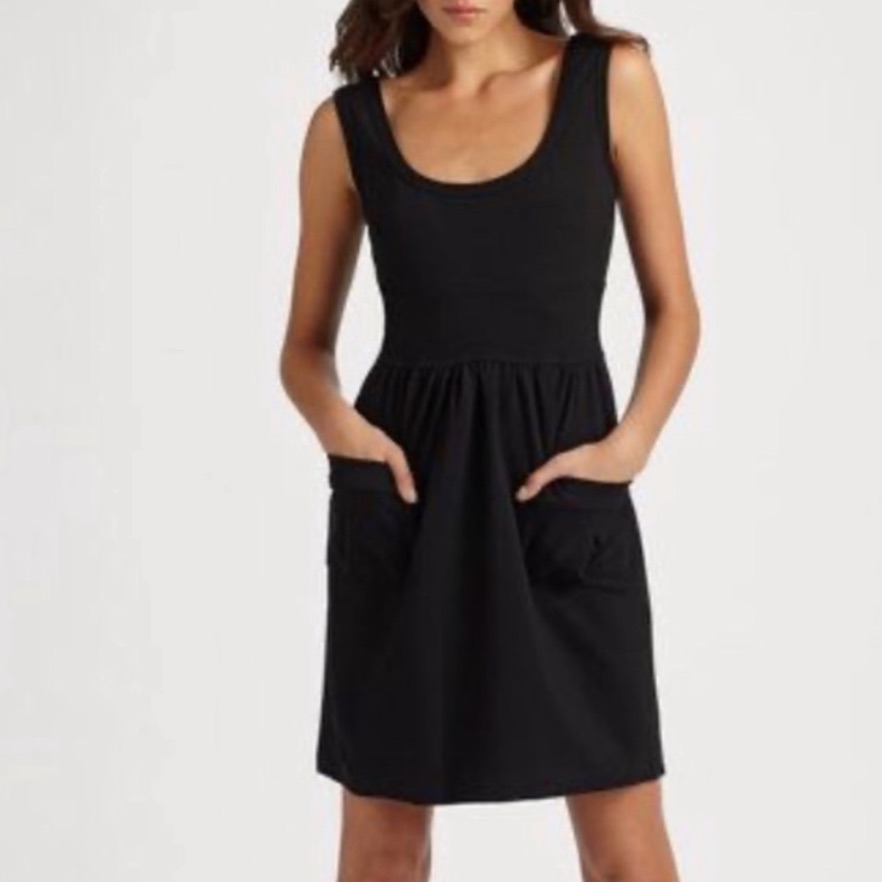 Diane Von Furstenberg Cezanne Black Front Pockets Dress